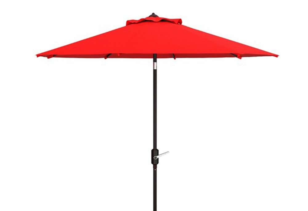 Safavieh - Ortega 9 Ft Crank Umbrella - Red - PAT8001R veiw 1