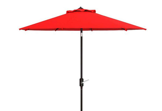 Safavieh - Ortega 9 Ft Crank Umbrella - Red - PAT8001R veiw 1