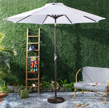 Safavieh - Ortega 9 Ft Crank Umbrella - White - PAT8001F veiw 2