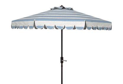 Safavieh - Ramona 9Ft Crank Umbrella - Baby Blue - White - PAT8011U veiw 1