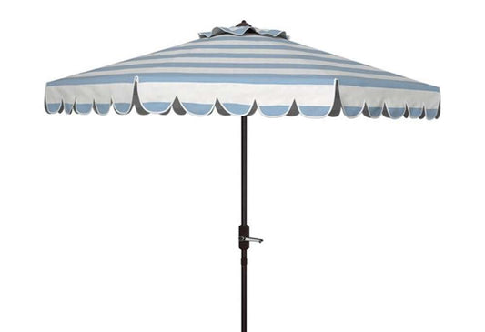 Safavieh - Ramona 9Ft Crank Umbrella - Baby Blue - White - PAT8011U veiw 1