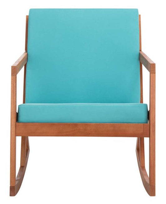 Safavieh - Vernon Rocking Chair - Natural - Aqua - PAT7013Q veiw 1