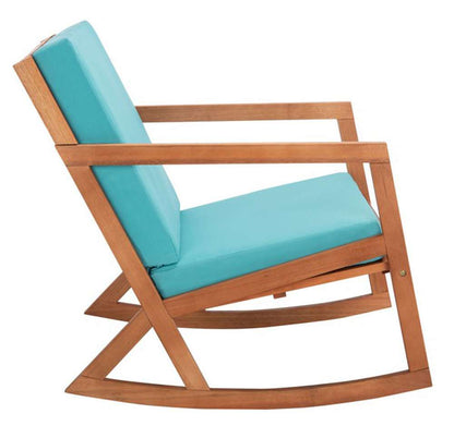 Safavieh - Vernon Rocking Chair - Natural - Aqua - PAT7013Q veiw 4