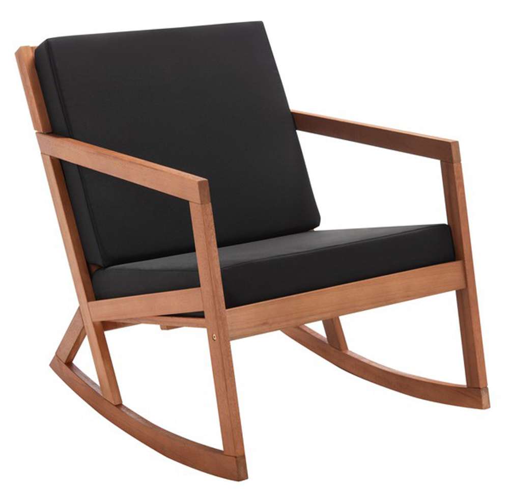 Safavieh - Vernon Rocking Chair - Natural - Black - PAT7013X veiw 3