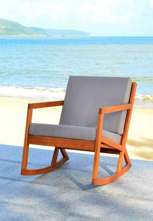 Safavieh - Vernon Rocking Chair - Natural - Grey - PAT7013D veiw 2