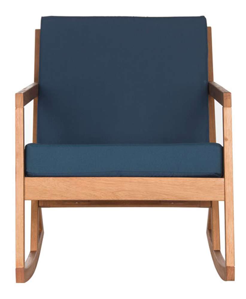 Safavieh - Vernon Rocking Chair - Natural - Navy - PAT7013C veiw 1