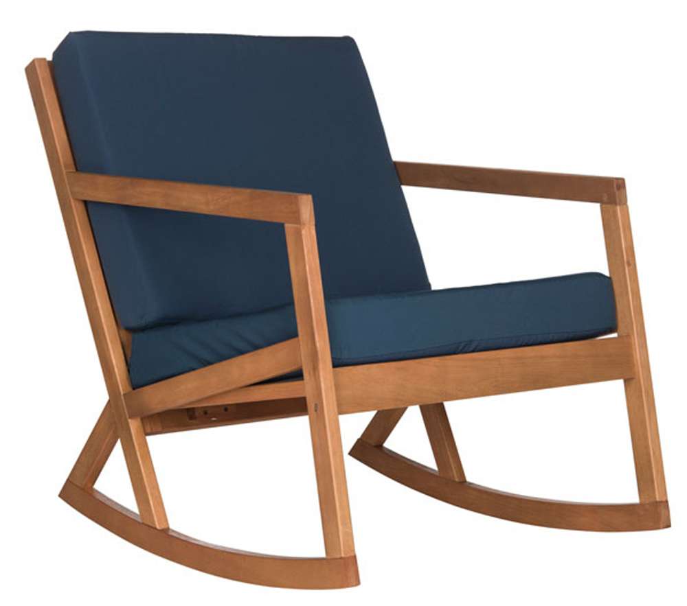 Safavieh - Vernon Rocking Chair - Natural - Navy - PAT7013C veiw 4