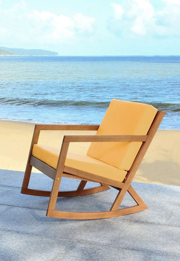 Safavieh - Vernon Rocking Chair - Natural - Yellow - PAT7013B veiw 2