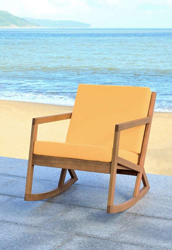 Safavieh - Vernon Rocking Chair - Natural - Yellow - PAT7013B veiw 3