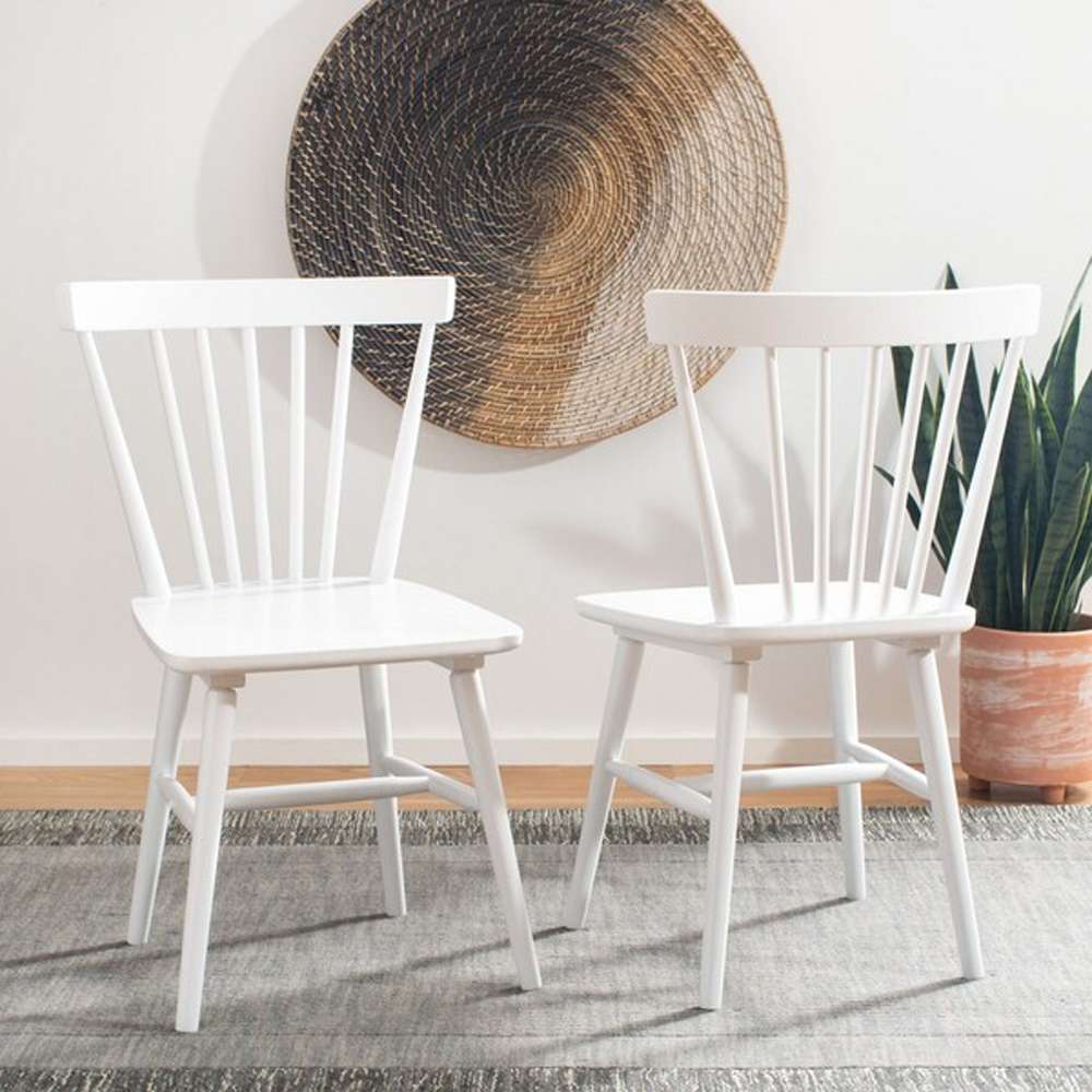 Safavieh - Winona Spindle Dining Chair - White  (Set of 2) - DCH8500B-SET2 veiw 2