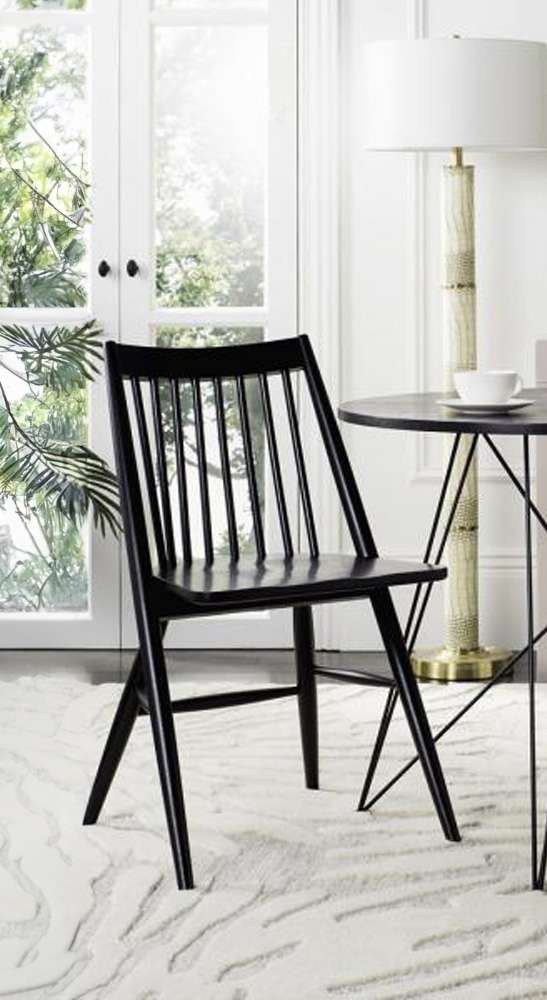 Safavieh - Wren Dining Chair - Black  (Set of 2) - DCH1000A-SET2 veiw 1