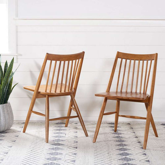 Safavieh - Wren Dining Chair - Walnut  (Set of 2) - DCH1000F-SET2 veiw 2