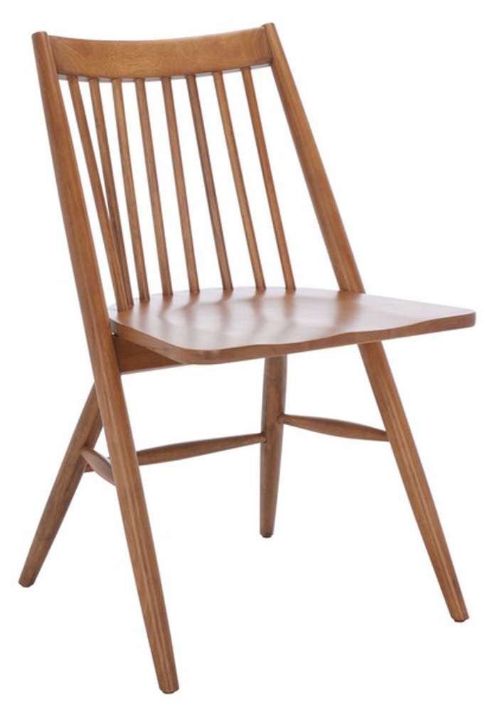 Safavieh - Wren Dining Chair - Walnut  (Set of 2) - DCH1000F-SET2 veiw 3