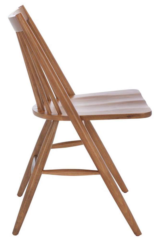 Safavieh - Wren Dining Chair - Walnut  (Set of 2) - DCH1000F-SET2 veiw 4