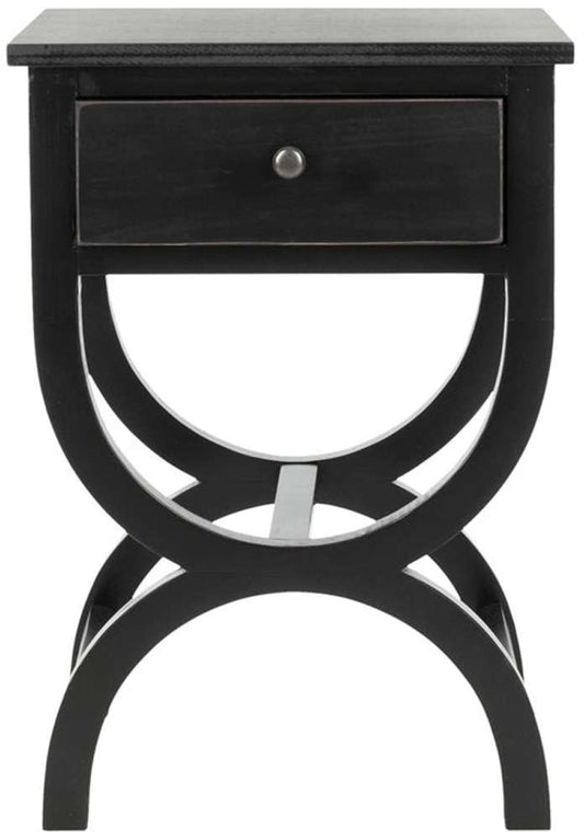 Safavieh - Maxine Accent Table W Storage Drw - Black - AMH6608B veiw 1