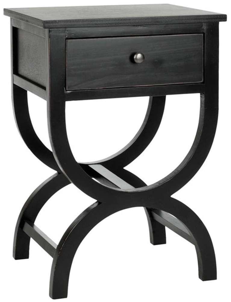 Safavieh - Maxine Accent Table W Storage Drw - Black - AMH6608B veiw 2