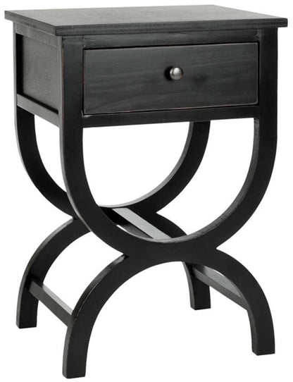 Safavieh - Maxine Accent Table W Storage Drw - Black - AMH6608B veiw 2