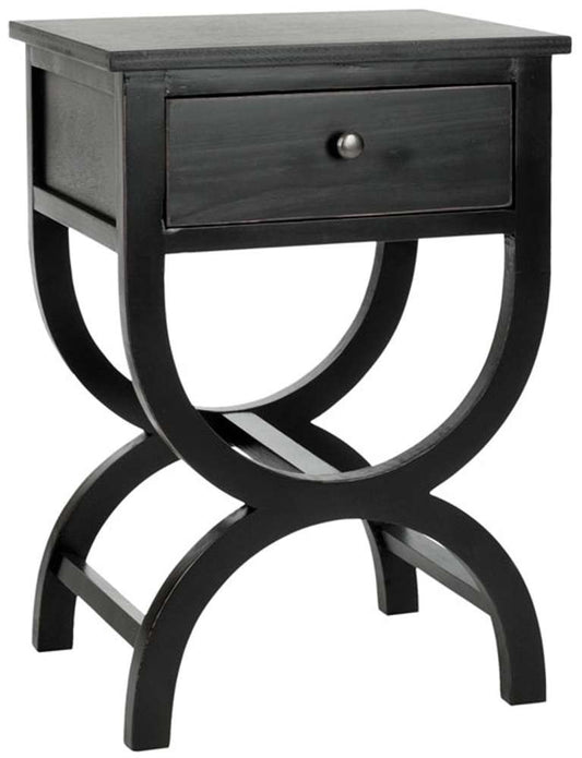 Safavieh - Maxine Accent Table W Storage Drw - Black - AMH6608B veiw 2