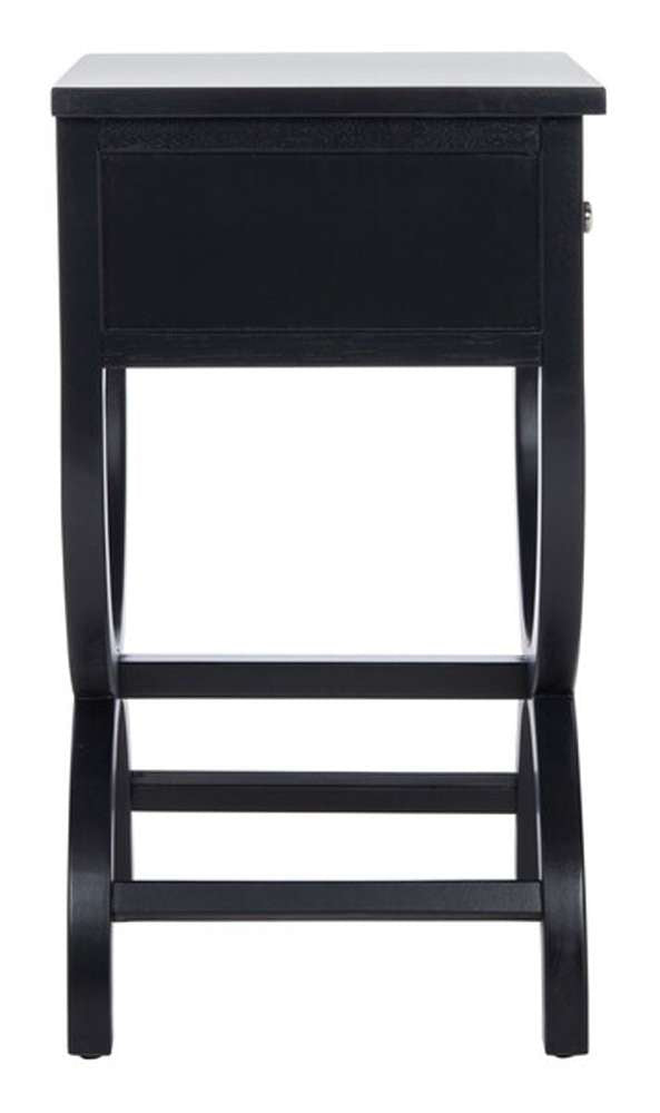Safavieh - Maxine Accent Table W Storage Drw - Black - AMH6608B veiw 3