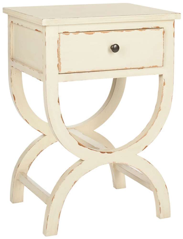 Safavieh - Maxine Accent Table W Storage Drw - Distressed Vanilla - AMH6608D veiw 2