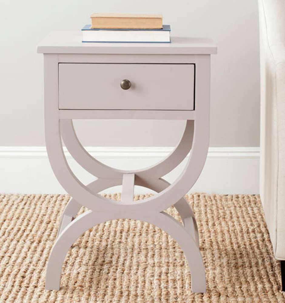 Safavieh - Maxine Accent Table W Storage Drw - Grey - AMH6608C veiw 2