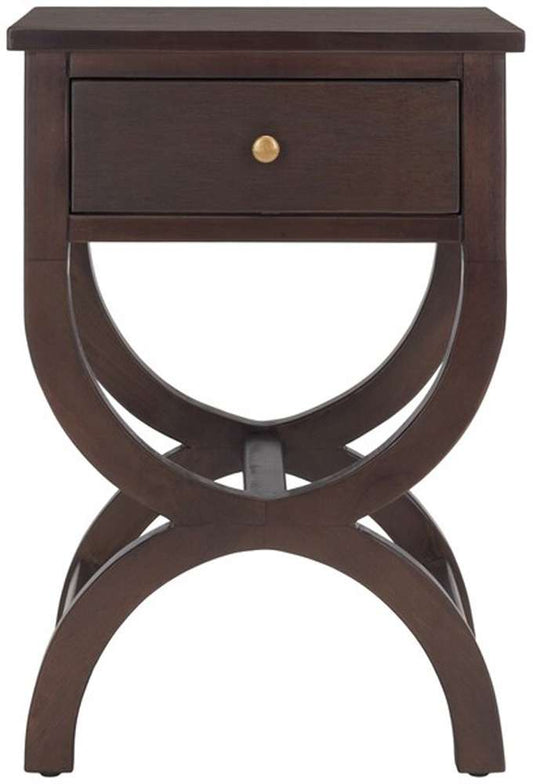 Safavieh - Maxine Accent Table W Storage Drw - Walnut - AMH6608F veiw 1