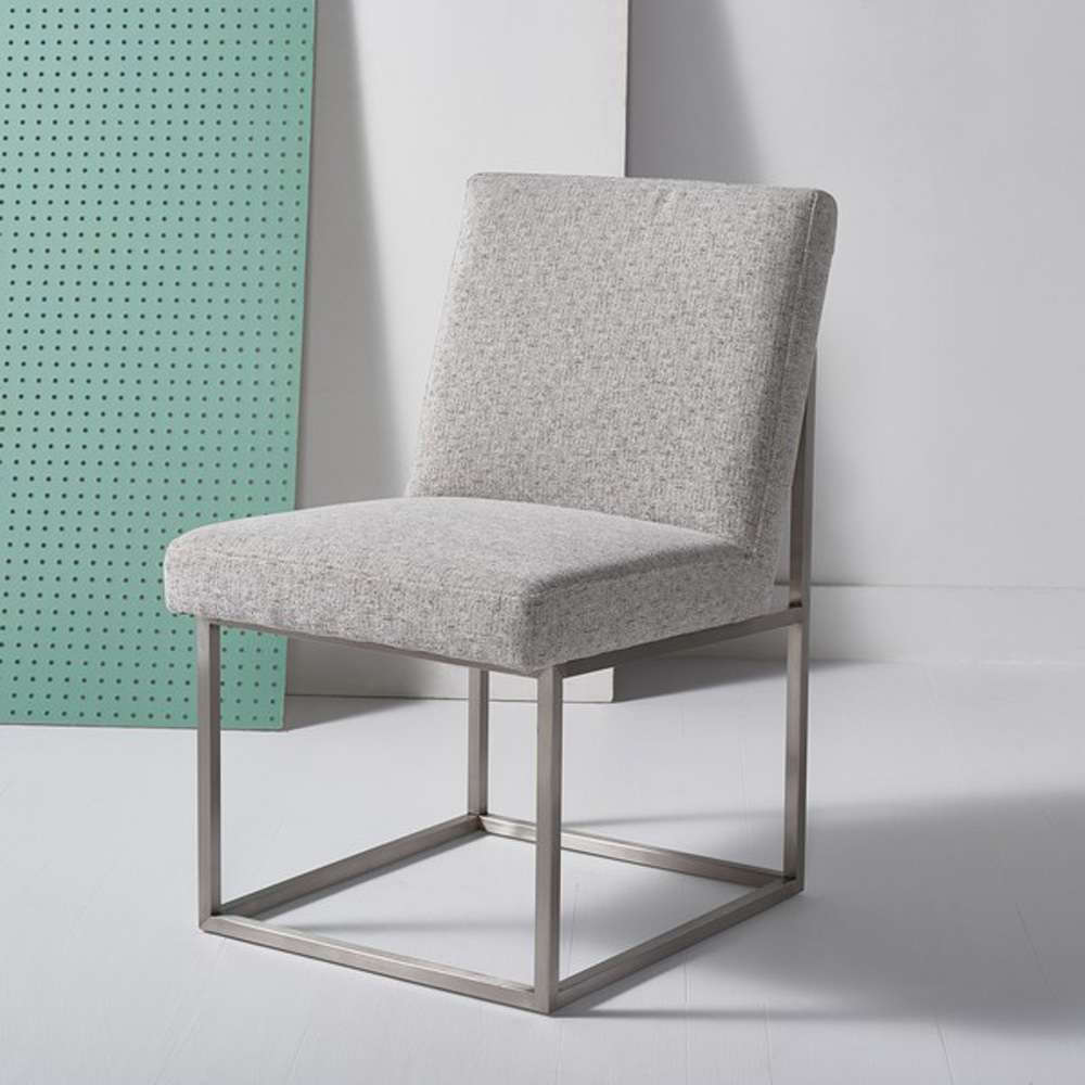 Safavieh - Jenette Dining Chair - Grey - Silver - KNT7042I veiw 3