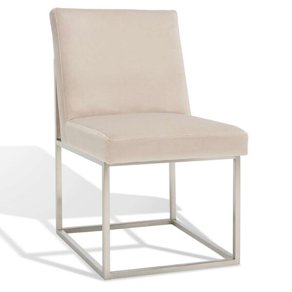 Safavieh - Jenette Dining Chair - Taupe - Silver - KNT7042F veiw 4