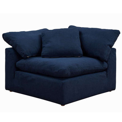 Sunset Trading - Contemporary Puff Collection 5PC U-Shaped Sectional Sofa Navy Blue - SU-1458-49-2C-3A veiw 6