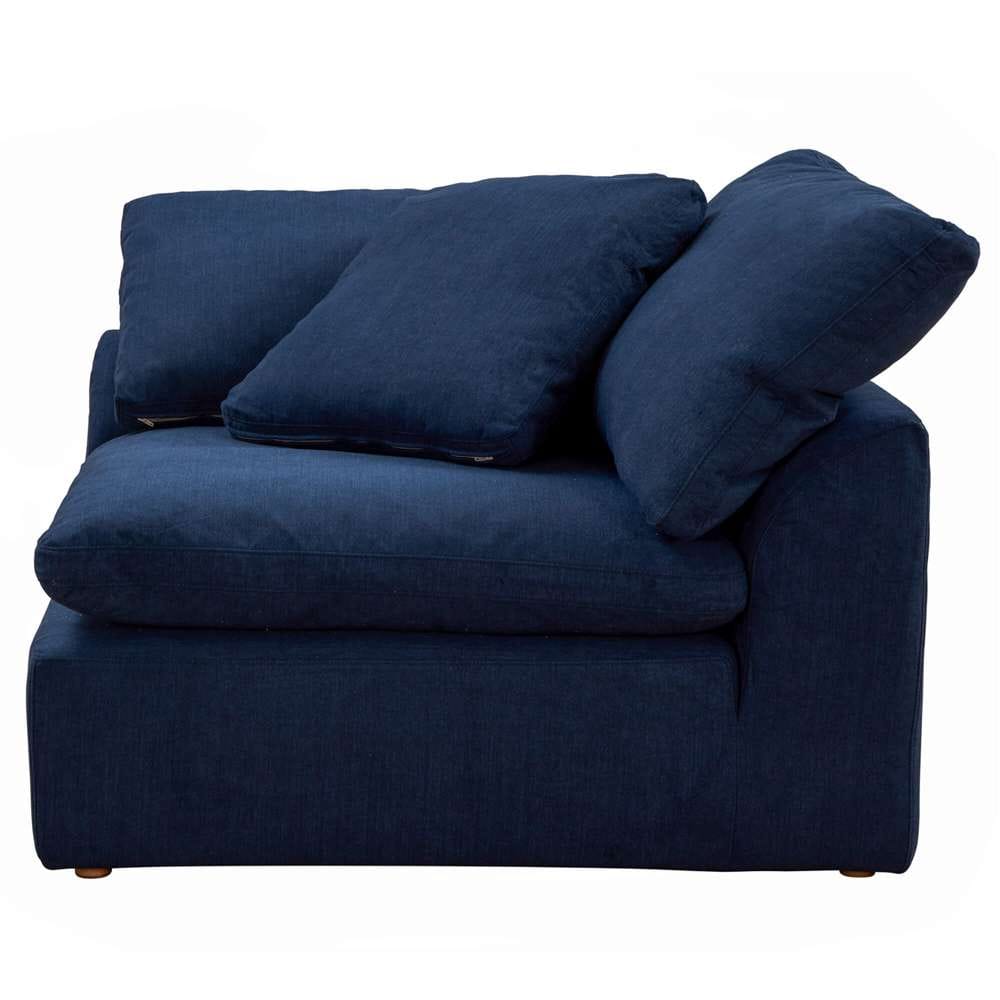 Sunset Trading - Contemporary Puff Collection 5PC U-Shaped Sectional Sofa Navy Blue - SU-1458-49-2C-3A veiw 7