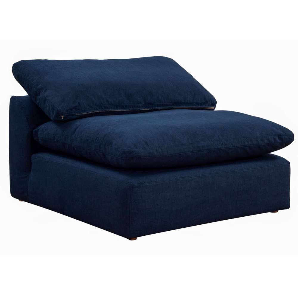 Sunset Trading - Contemporary Puff Collection 5PC U-Shaped Sectional Sofa Navy Blue - SU-1458-49-2C-3A veiw 10