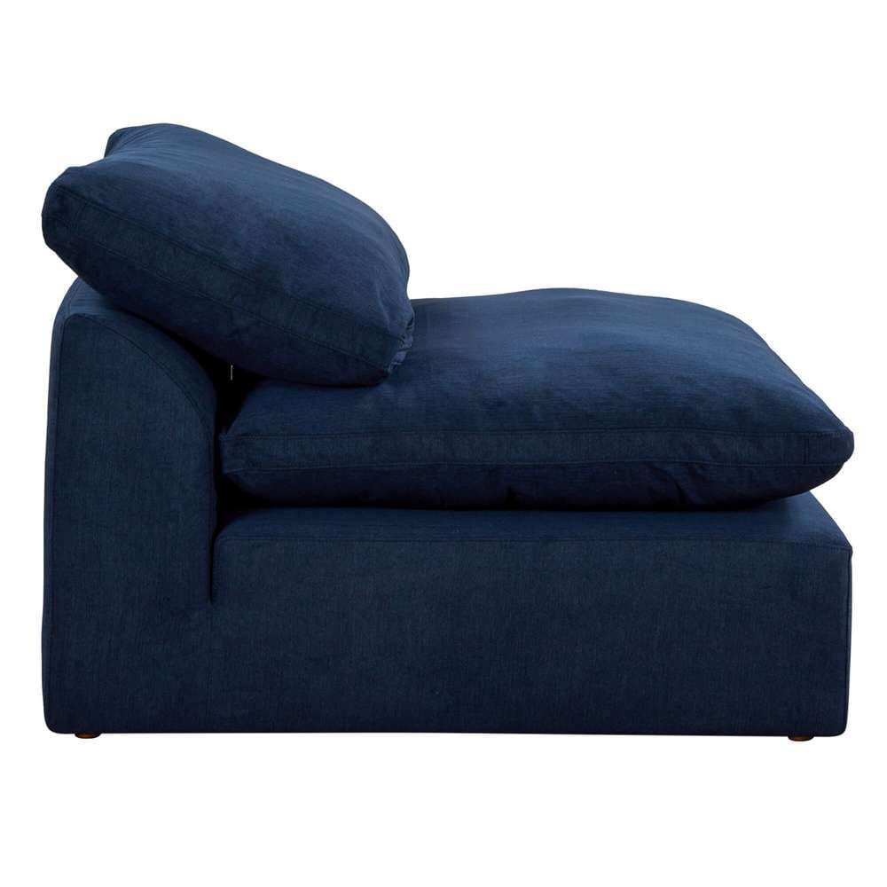 Sunset Trading - Contemporary Puff Collection 5PC U-Shaped Sectional Sofa Navy Blue - SU-1458-49-2C-3A veiw 11