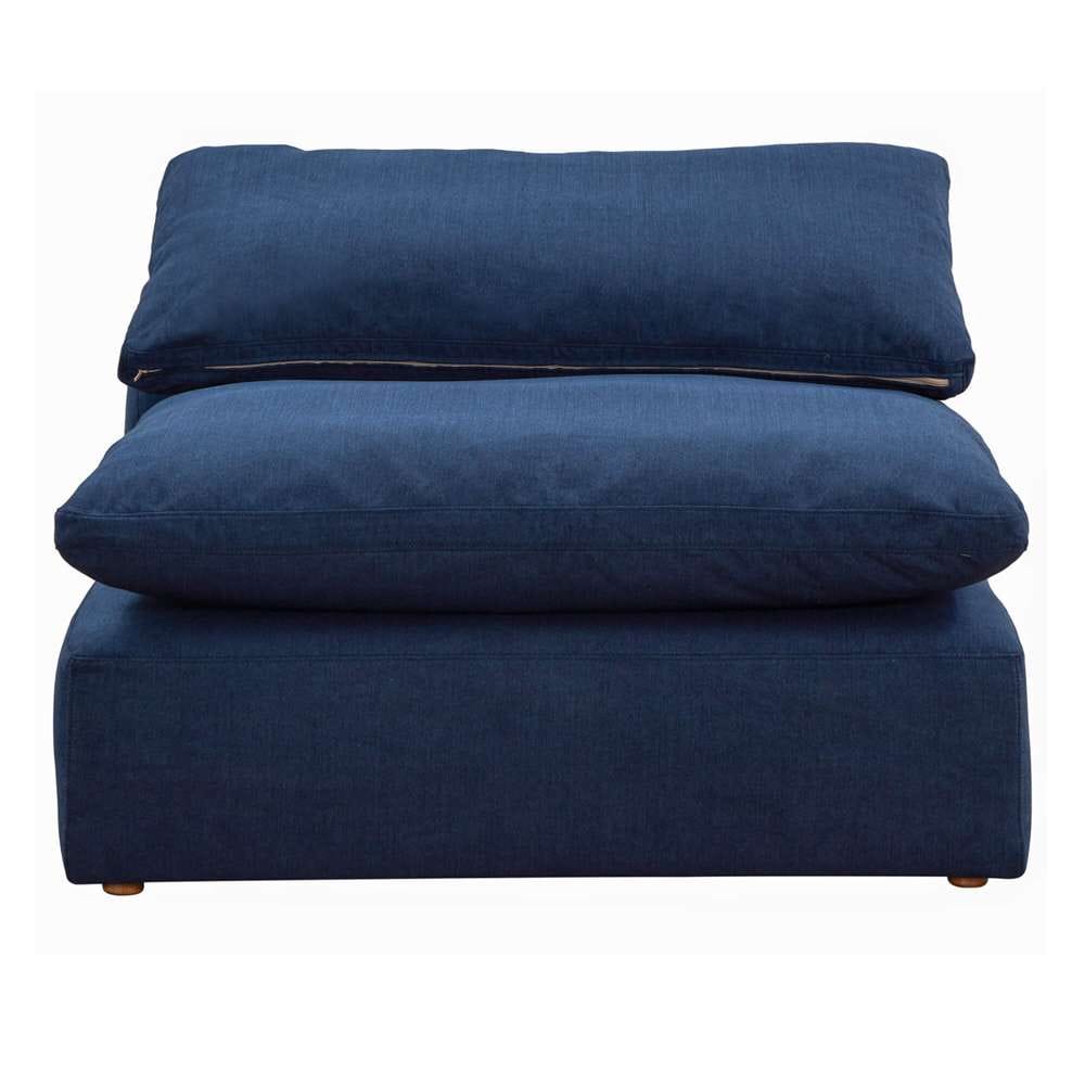 Sunset Trading - Contemporary Puff Collection 5PC U-Shaped Sectional Sofa Navy Blue - SU-1458-49-2C-3A veiw 12
