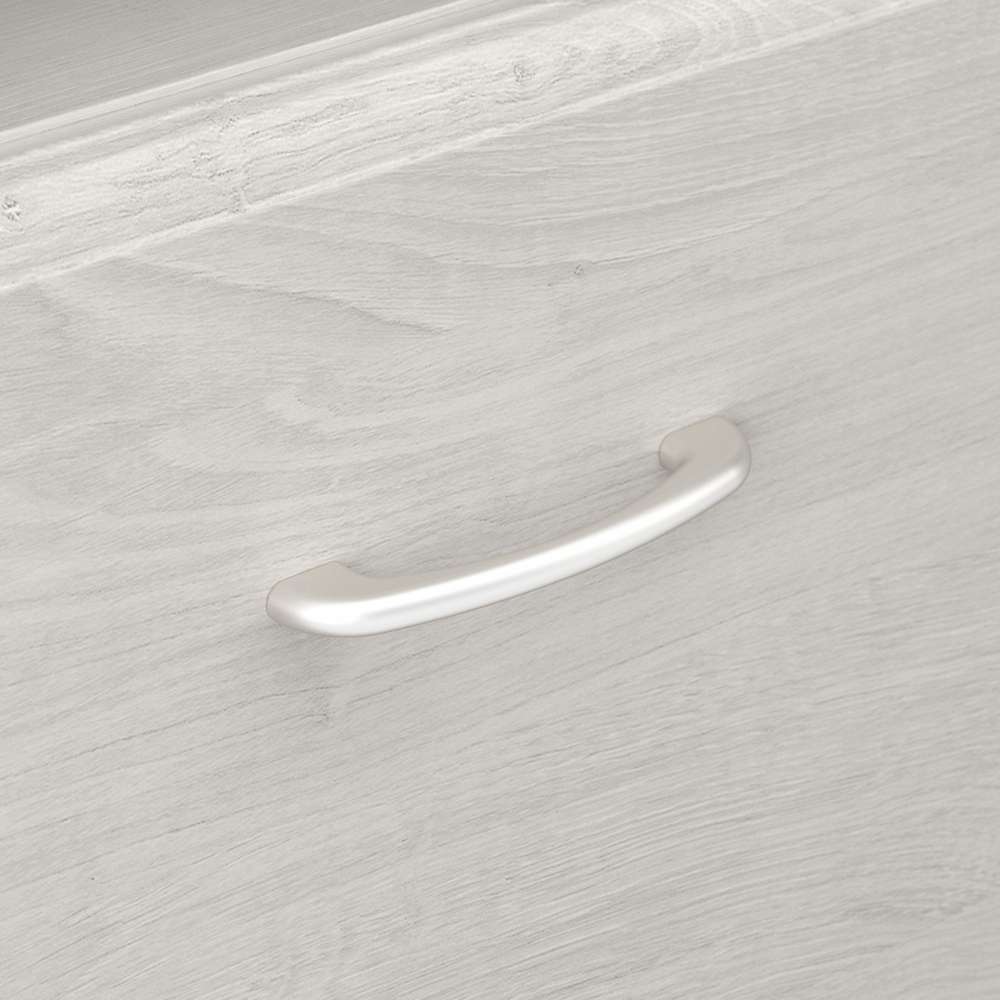 Bush Furniture - Cabot L Shaped Desk with Hutch, Lateral File Cabinet and 5 Shelf Bookcase in Linen White Oak - CAB010LW veiw 6
