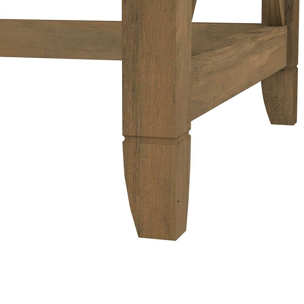 Bush Furniture - Key West 48W Writing Desk with Mid Back Tufted Office Chair in Reclaimed Pine - KWS021RCP veiw 2