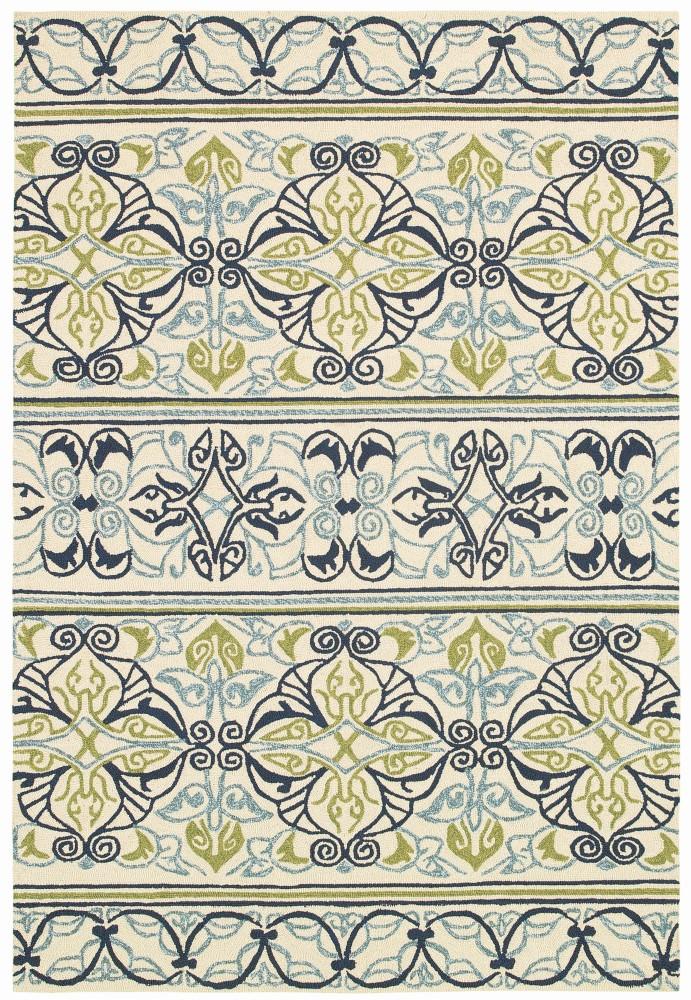 Couristan - Covington Pegasus/Ivory-Navy-Lime Rug - 2 x 4 - 30377821020040T veiw 1
