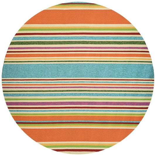 Couristan - Covington Sherbet Stripe/Multi Rug - 710 Round - 22963067710710N veiw 1