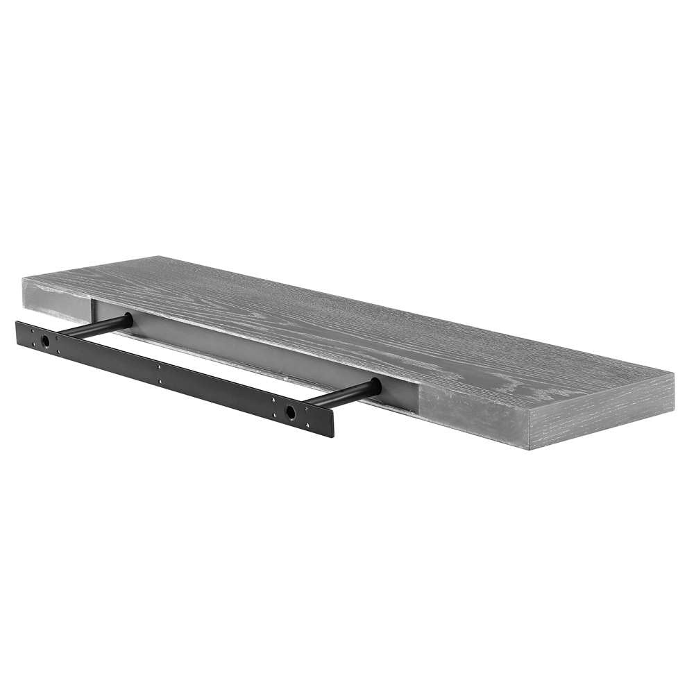 Euro Style - Barney 43in Floating Shelf/Shelving in Gray - 09748GRY veiw 3