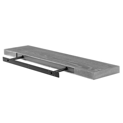 Euro Style - Barney 43in Floating Shelf/Shelving in Gray - 09748GRY veiw 3
