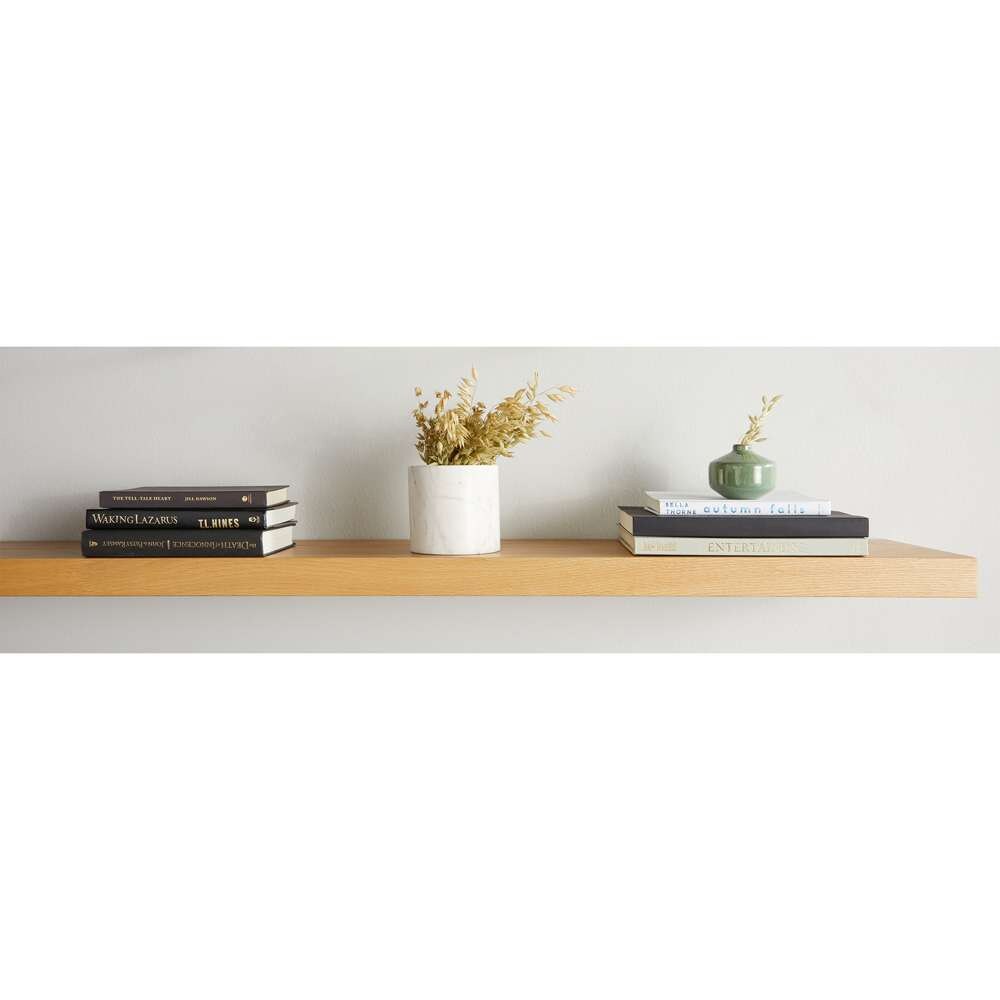 Euro Style - Barney 75in Floating Shelf/Shelving in Oak - 09747-OAK veiw 5