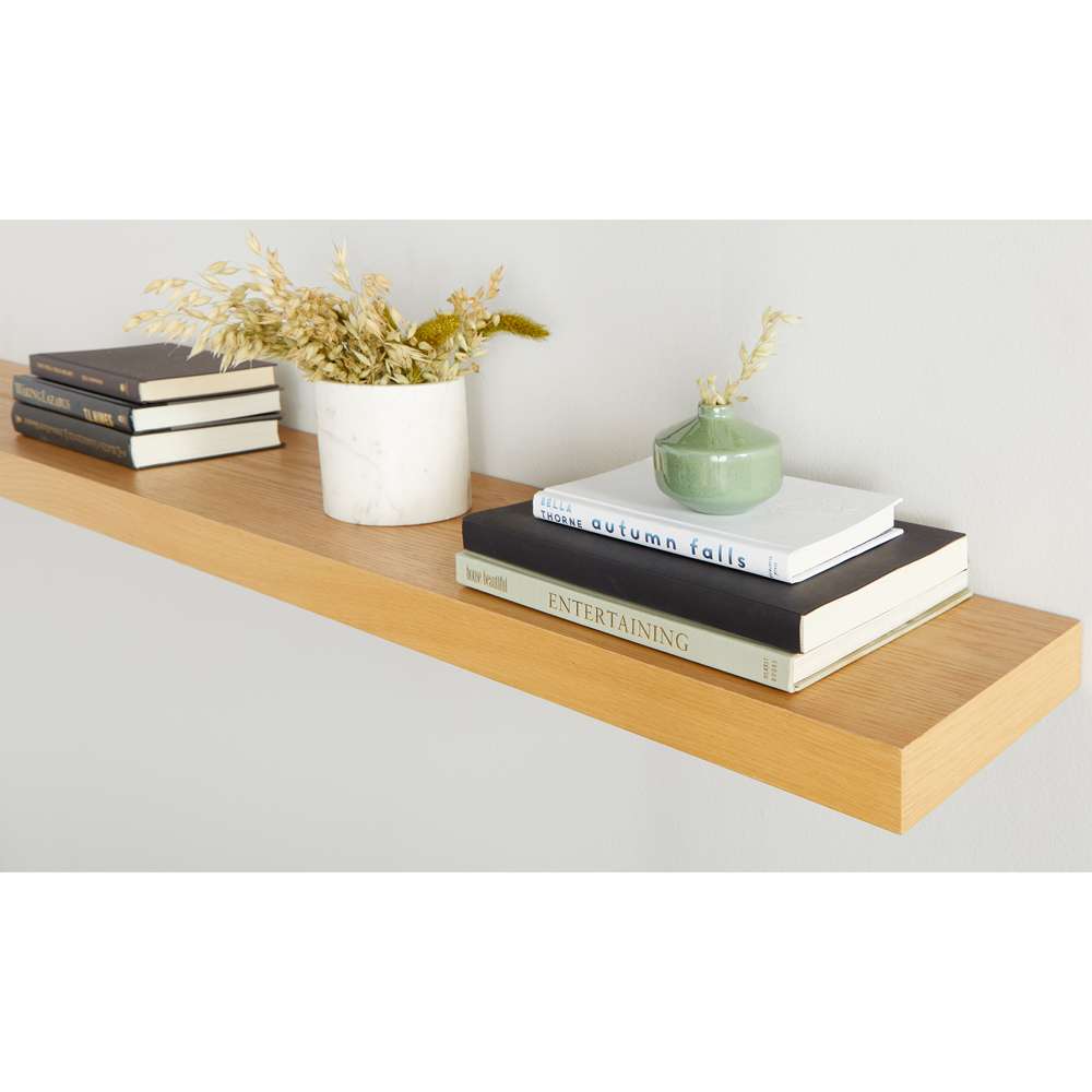 Euro Style - Barney 75in Floating Shelf/Shelving in Oak - 09747-OAK veiw 6