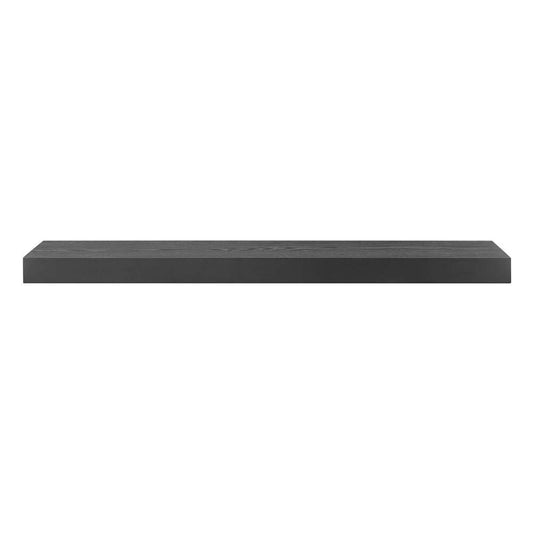 Euro Style - Barney 36in Floating Shelf/Shelving in Matte Black Stained Ash Veneer - 09742-MTBLK veiw 1