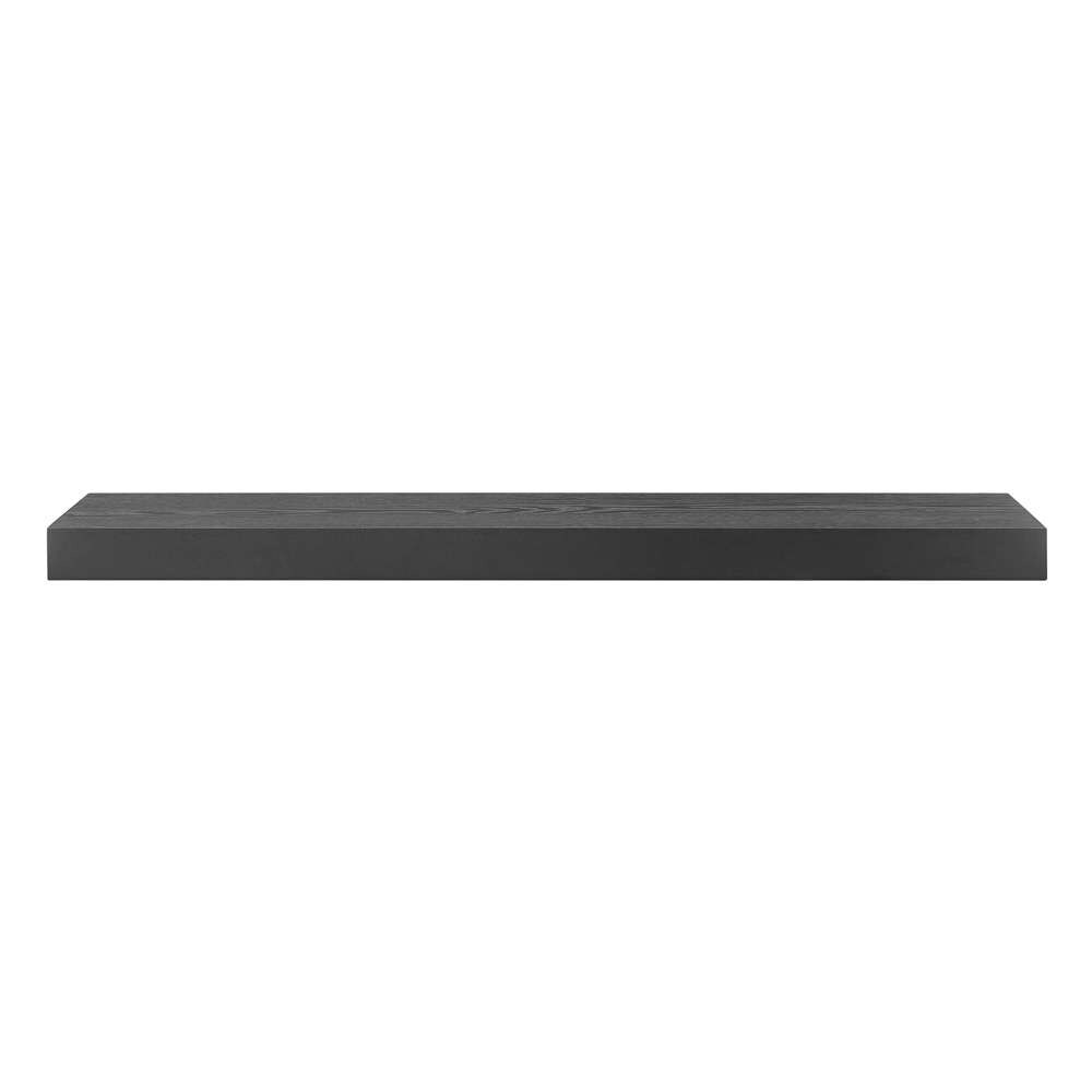 Euro Style - Barney 36in Floating Shelf/Shelving in Matte Black Stained Ash Veneer - 09742-MTBLK veiw 3