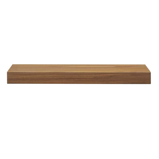 Euro Style - Barney 24in Floating Shelf/Shelving in American Walnut Veneer - 09740-WAL veiw 1