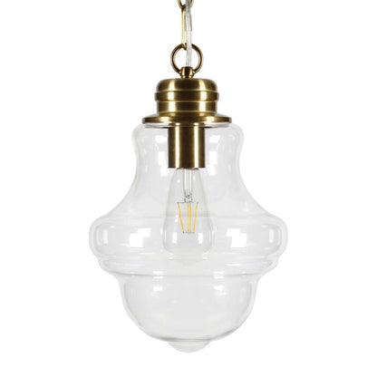 Hudson & Canal - Annie 9.13in Wide Pendant with Glass Shade in Brass/Clear - PD0460 veiw 3