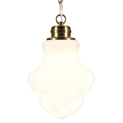 Hudson & Canal - Annie 9.13in Wide Pendant with Glass Shade in Brass/White Milk - PD0502 veiw 4