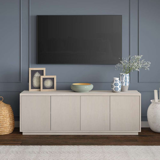 Hudson & Canal - Hanson Rectangular TV Stand for TVs up to 75in in Alder White - TV1899 veiw 2