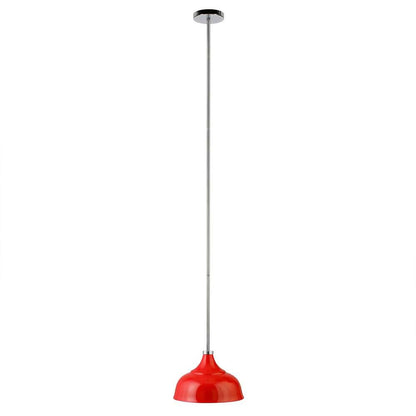 Hudson & Canal - Mackenzie 10.75in Wide Pendant with Metal Shade in Poppy Red/Polished Nickel/Poppy Red - PD1451 veiw 3
