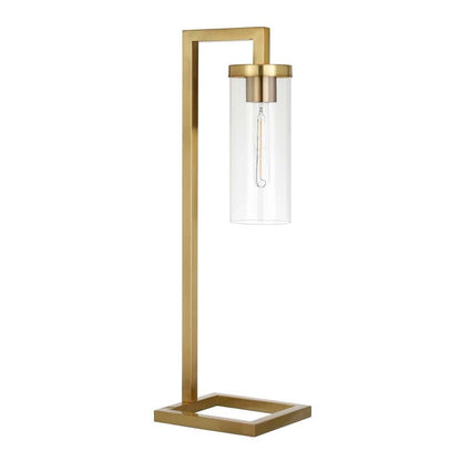 Hudson & Canal - Malva 26in Tall Table Lamp with Glass Shade in Brass/Clear - TL0441 veiw 1