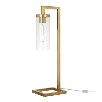 Hudson & Canal - Malva 26in Tall Table Lamp with Glass Shade in Brass/Clear - TL0441 veiw 3